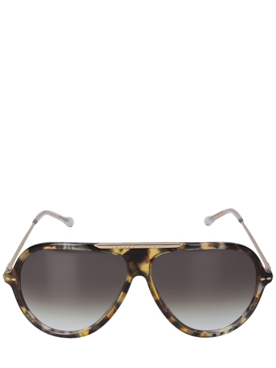 Isabel Marant: The Luck Pilot acetate sunglasses - Havana/Brown - women_0 | Luisa Via Roma