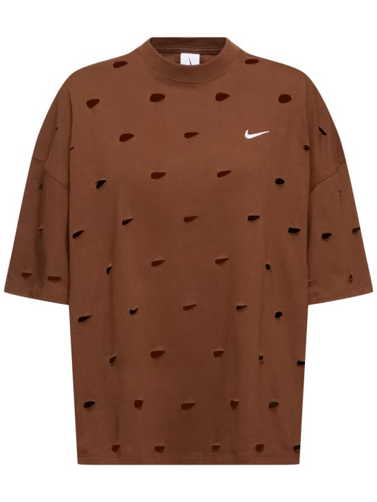 Nike: Jacquemus Swoosh t-shirt - women_0 | Luisa Via Roma