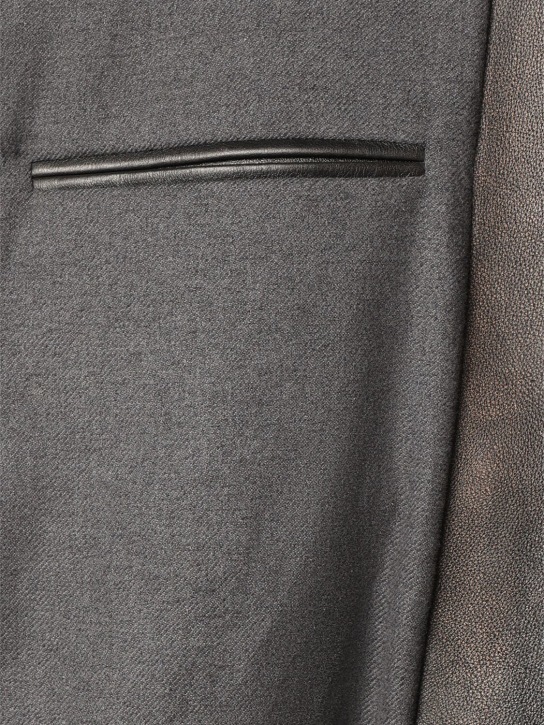 The Row: Kengia leather bomber jacket - Dark Brown - women_6 | Luisa Via Roma