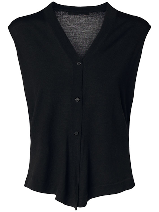 The Row: Harrell knit vest - Black - women_0 | Luisa Via Roma