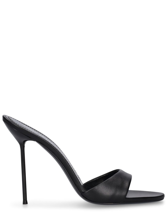 Paris Texas: 105毫米Lidia皮革穆勒鞋 - 黑色 - women_0 | Luisa Via Roma