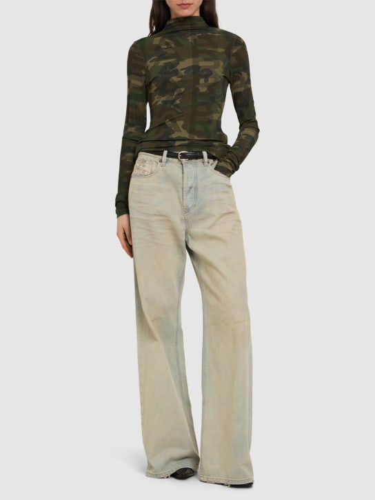 Marc Jacobs: T-shirt transparent camouflage à manches longues - Camouflage Multi - women_1 | Luisa Via Roma