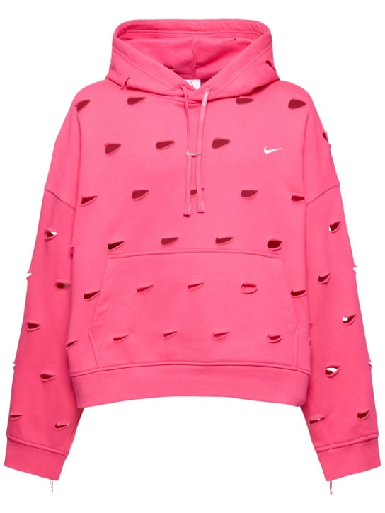 Nike: Jacquemus Swoosh hoodie - Watermelon - men_0 | Luisa Via Roma