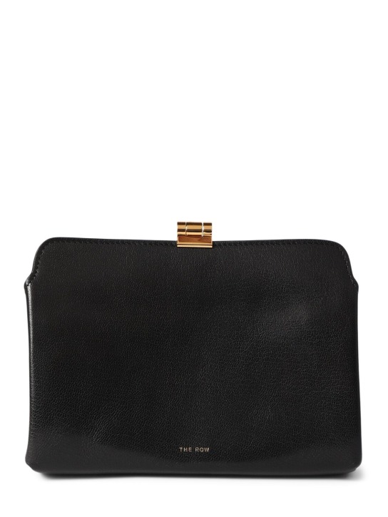 The Row: Amazon shiny kid leather clutch - women_0 | Luisa Via Roma