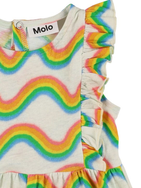 Molo: Cotton & linen romper - Multicolor - kids-girls_1 | Luisa Via Roma