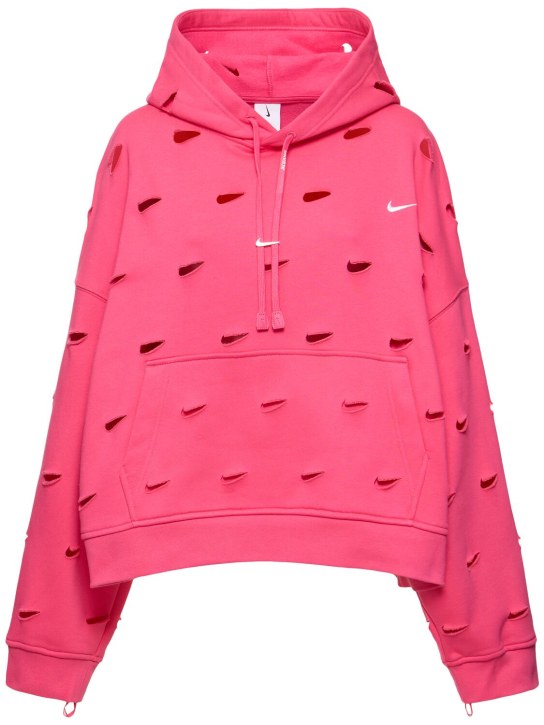 Nike: Jacquemus Swoosh hoodie - Arancione - women_0 | Luisa Via Roma