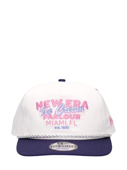New Era: New Era Graphic Golfer cap - White/Pink - women_0 | Luisa Via Roma