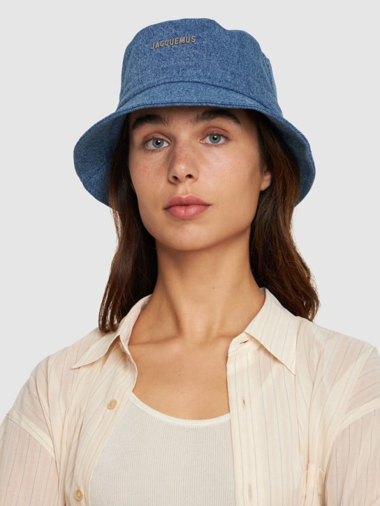Jacquemus: Le Bob Gadjo cotton blend bucket hat - women_1 | Luisa Via Roma