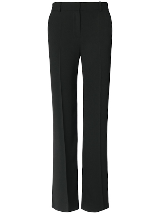 The Row: Pantaloni Encore in grain de poudre - Nero - women_0 | Luisa Via Roma