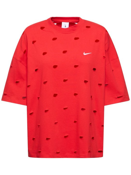Nike: Jacquemus Swoosh t-shirt - University Red - women_0 | Luisa Via Roma