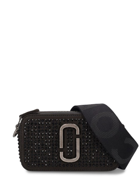 Marc Jacobs: The Snapshot crystals shoulder bag - Black Crystal - women_0 | Luisa Via Roma