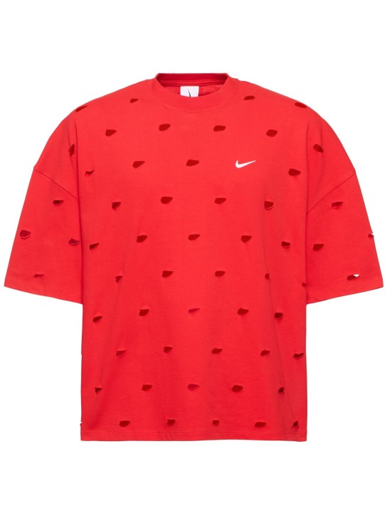 Nike: Jacquemus Swoosh t-shirt - men_0 | Luisa Via Roma