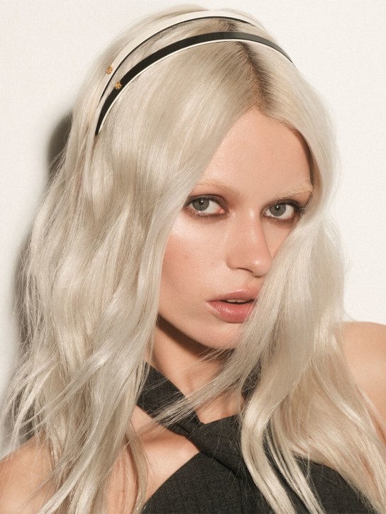 Balmain Hair: Petit serre-tête en acétate de cellulose - Noir Et Blanc - beauty-women_1 | Luisa Via Roma