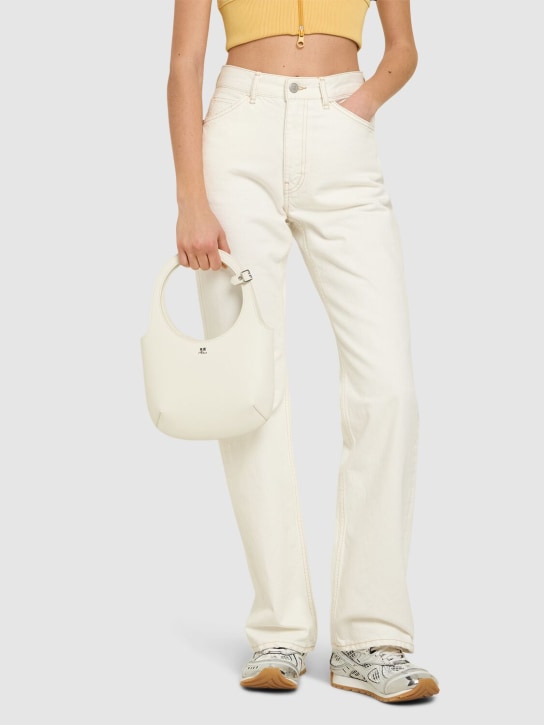 Courreges: Holy leather top handle bag - Blanc Casse - women_1 | Luisa Via Roma