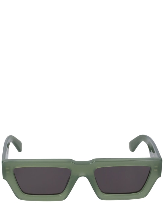 Off-White: Manchester acetate sunglasses - Olive Green - women_0 | Luisa Via Roma