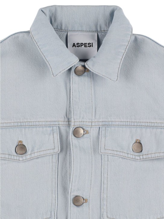 ASPESI: Cotton denim jacket - Denim - kids-boys_1 | Luisa Via Roma