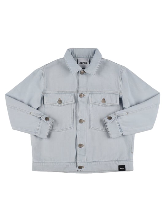 ASPESI: Cotton denim jacket - Denim - kids-boys_0 | Luisa Via Roma
