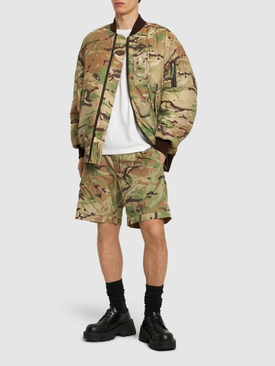 1017 Alyx 9sm: Shorts in nylon camouflage - Verde - men_1 | Luisa Via Roma