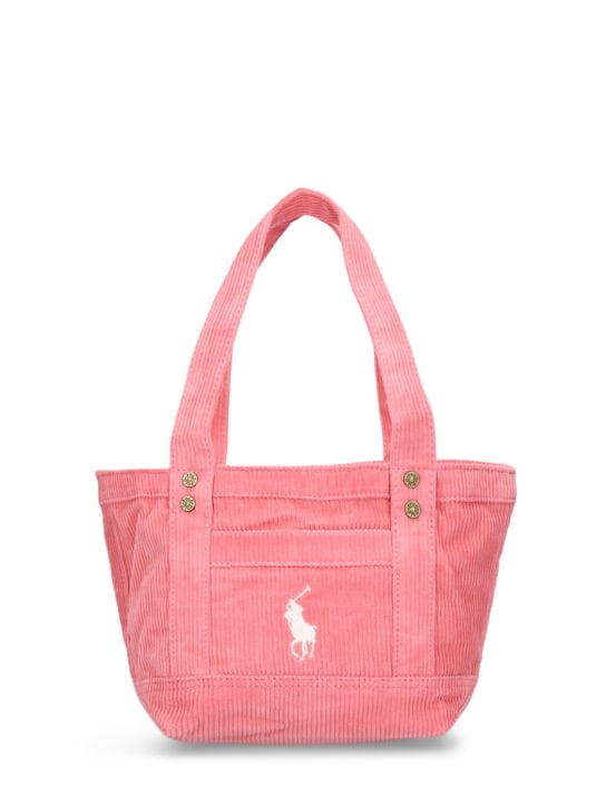 Polo Ralph Lauren: Mini corduroy tote bag - Pembe - kids-girls_0 | Luisa Via Roma