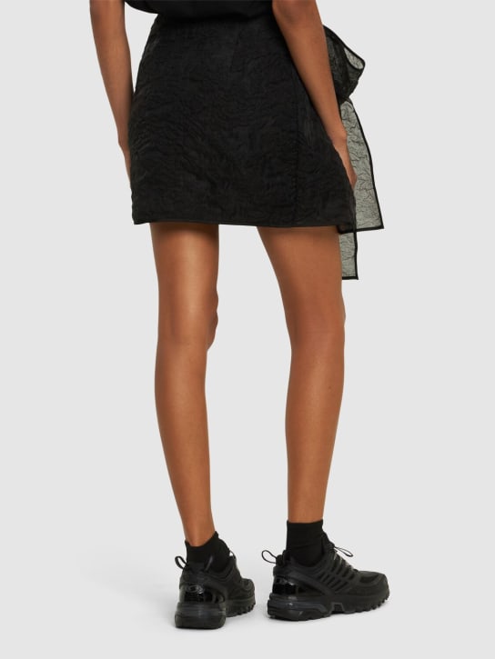 Cecilie Bahnsen: Gigi matelassé bow mini skirt - Black - women_2 | Luisa Via Roma