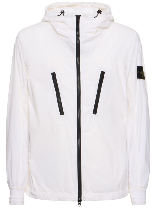 Stone Island: Packable nylon-tc jacket - Beyaz - men_0 | Luisa Via Roma