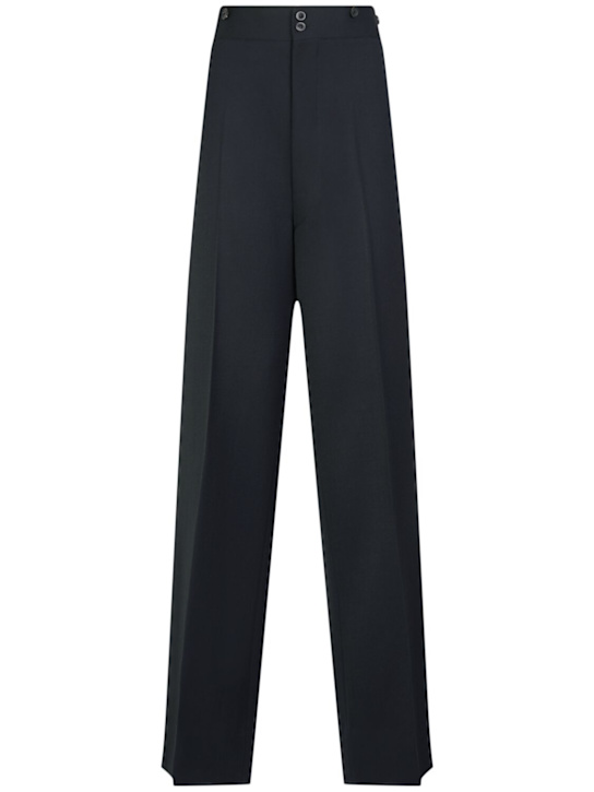 Maison Margiela: Wool wide leg pants - women_0 | Luisa Via Roma