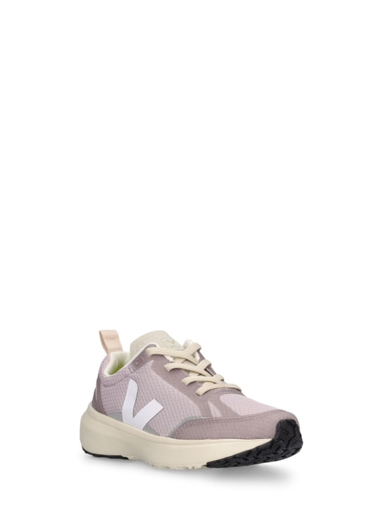 Veja: Canary recycled lace-up sneakers - Light Purple - kids-girls_1 | Luisa Via Roma