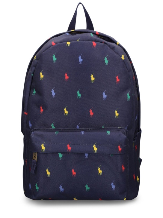 Polo Ralph Lauren: Logo printed tech backpack - Navy - kids-girls_0 | Luisa Via Roma