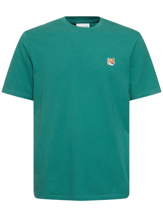 Maison Kitsuné: T-shirt regular fit con patch - Pine - men_0 | Luisa Via Roma