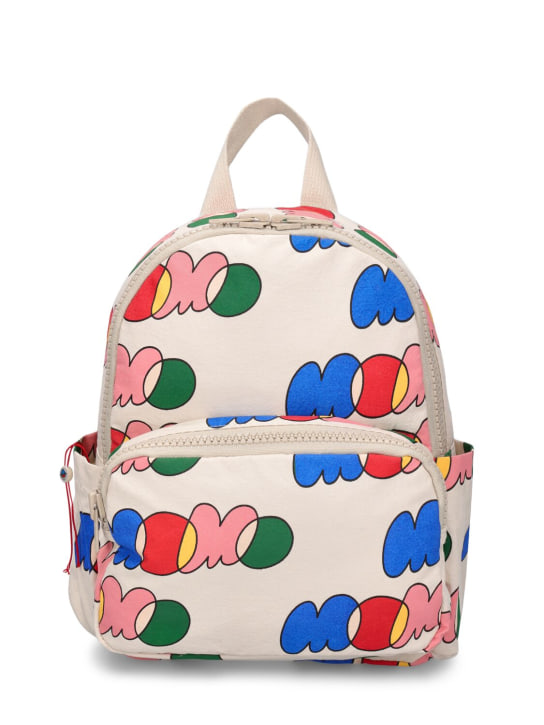 Jellymallow: Printed cotton backpack - Off-White - kids-boys_0 | Luisa Via Roma