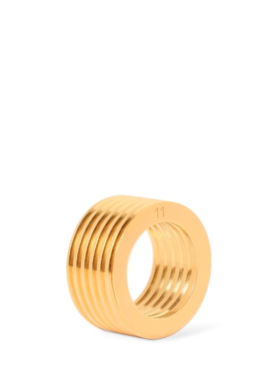 Maison Margiela: 12mm Blot & Nut Reference ring - Gold - men_0 | Luisa Via Roma