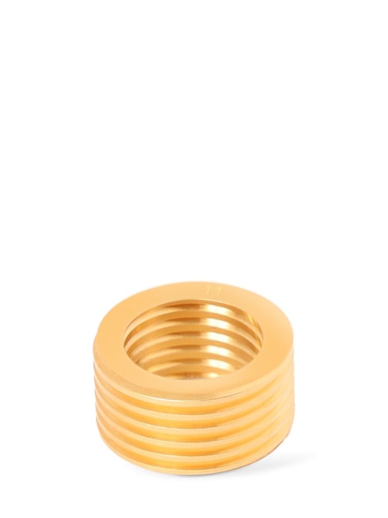 Maison Margiela: 12mm Blot & Nut Reference ring - Gold - men_1 | Luisa Via Roma