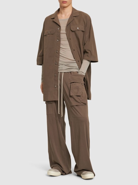 Rick Owens DRKSHDW: Pantalon ample cargo Creatch - Poussière - men_1 | Luisa Via Roma
