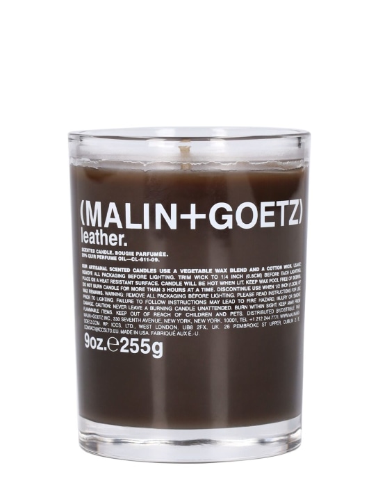 Malin + Goetz: Bougie Leather 255 g - Transparent - beauty-women_0 | Luisa Via Roma