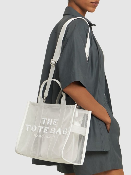 Marc Jacobs: Borsa shopping The Medium Tote in nylon - Bianco - women_1 | Luisa Via Roma