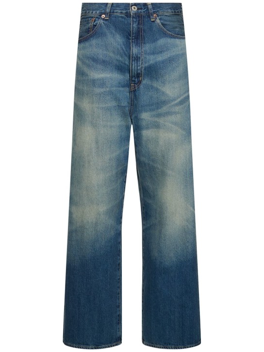JUNYA WATANABE: Jeans ampi in denim di cotone - Indigo - women_0 | Luisa Via Roma