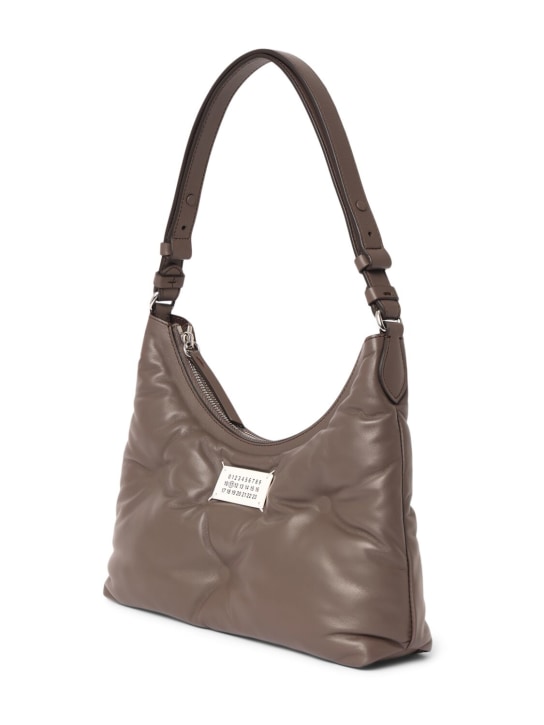 Maison Margiela: Small Glam Slam Hobo quilted leather bag - Fil - women_1 | Luisa Via Roma