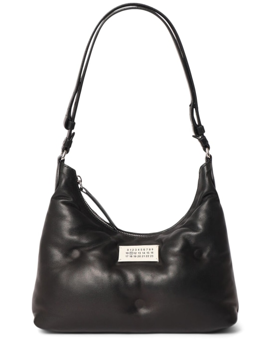 Maison Margiela: Small Glam Slam Hobo quilted leather bag - Black - women_0 | Luisa Via Roma
