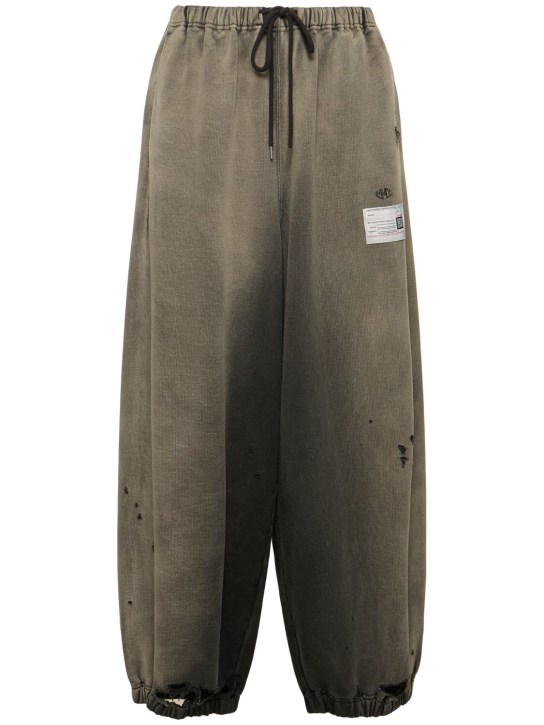 Mihara Yasuhiro: Pantalones anchos de algodón - Negro - men_0 | Luisa Via Roma