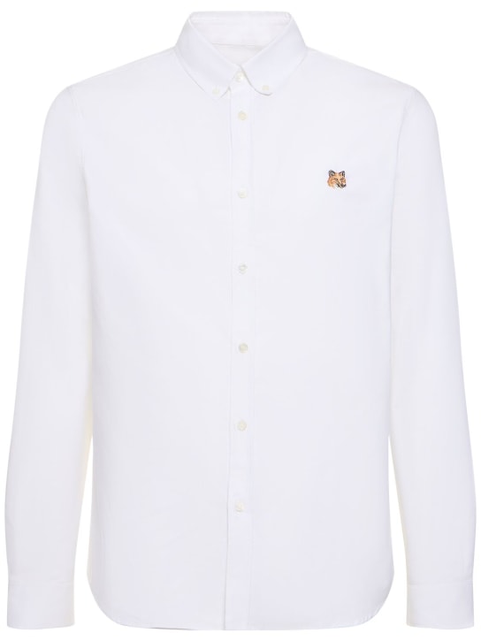 Maison Kitsuné: Klassisches Hemd mit Fuchskopf - Weiß - men_0 | Luisa Via Roma