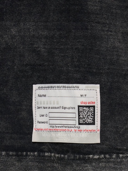 Mihara Yasuhiro: Camiseta de algodón estampada y decolorada - men_3 | Luisa Via Roma
