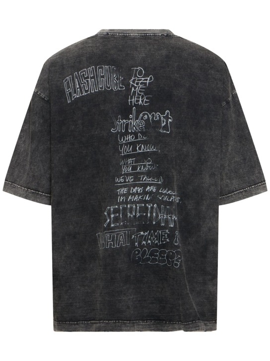 Mihara Yasuhiro: Camiseta de algodón estampada y decolorada - men_4 | Luisa Via Roma