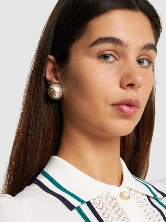 Dsquared2: Dsq2 faux pearl clip-on earrings - women_1 | Luisa Via Roma