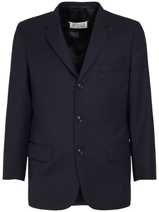 Maison Margiela: Wool gabardine blazer - men_0 | Luisa Via Roma
