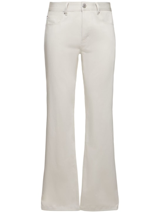 AMI Paris: Pantalones rectos de algodón - Blanco Opaco - men_0 | Luisa Via Roma