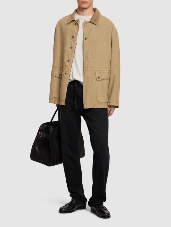 The Row: Frank zipped cotton jacket - men_1 | Luisa Via Roma