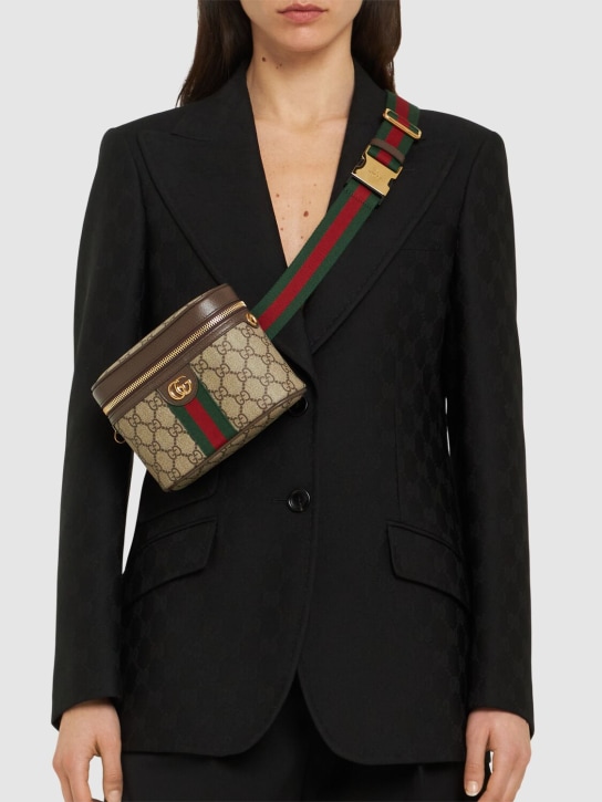 Gucci: Ophidia GG Supreme belt bag - Ebony - women_1 | Luisa Via Roma