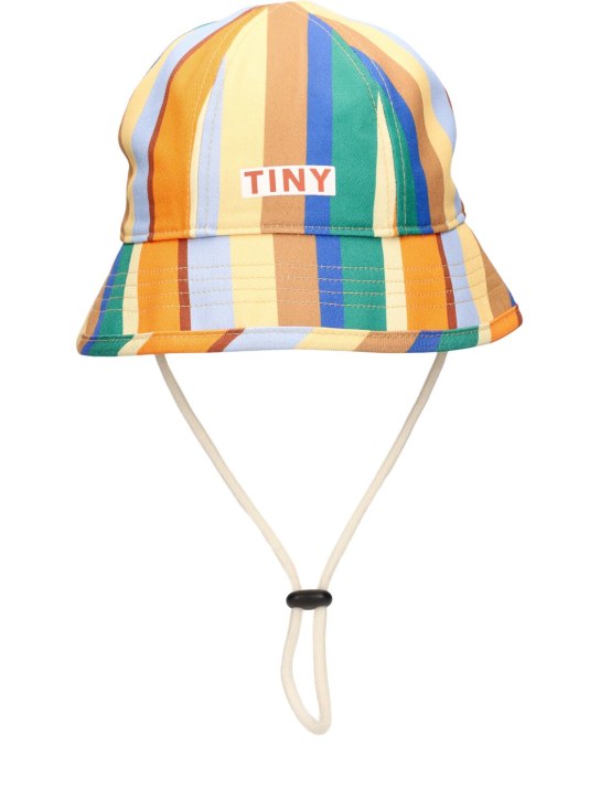 Tiny Cottons: Striped cotton hat - Multicolor - kids-girls_0 | Luisa Via Roma