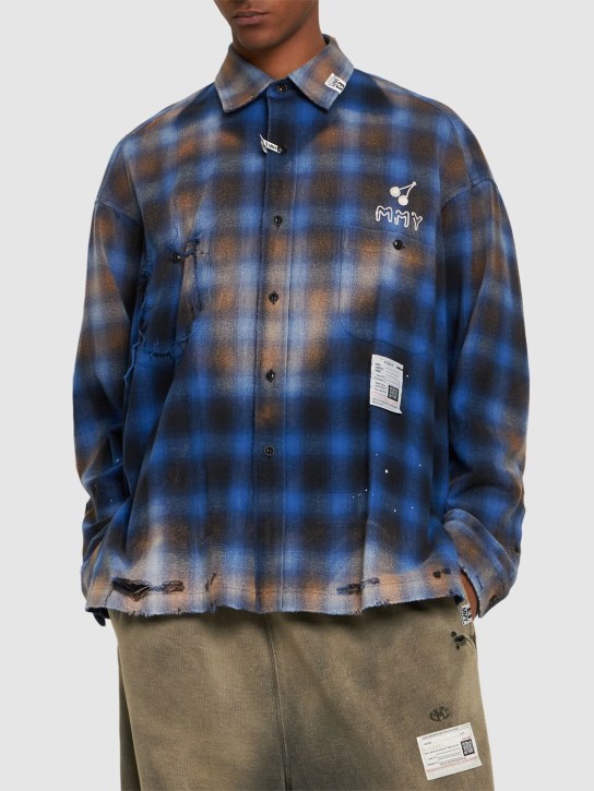 Mihara Yasuhiro: Vintage check cotton shirt - men_2 | Luisa Via Roma