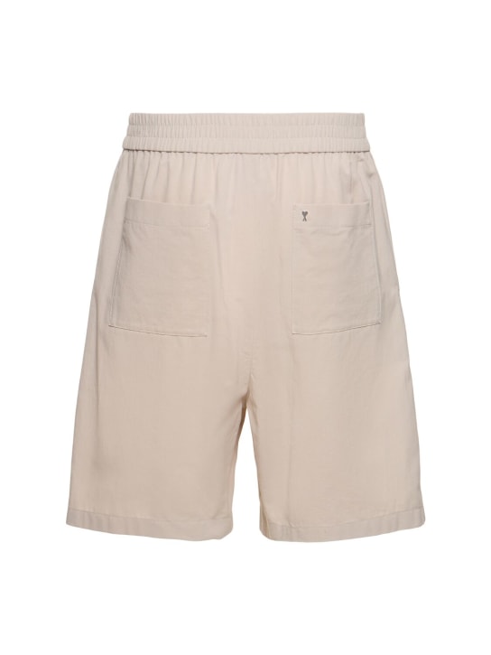 AMI Paris: Cotton crepe Bermuda shorts - men_4 | Luisa Via Roma